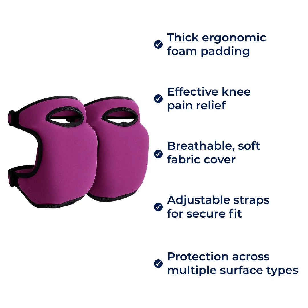 Knee Pads Thick EVA Foam Adjustable Straps Breathable Fabric