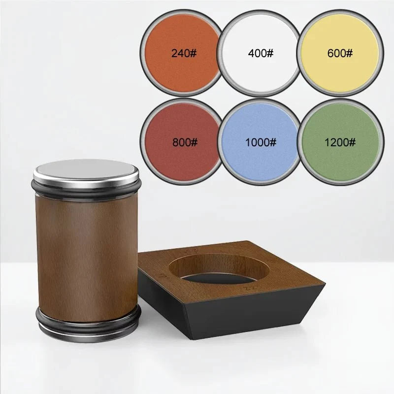 Knife Sharpener Rolling Diamond With Wooden Platform