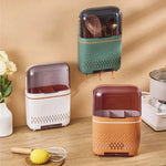 Knife & Utensil Organizer Multi-Compartment Countertop Storage