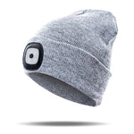 LED Beanie Removable Rechargeable Soft Knit