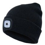 LED Beanie Removable Rechargeable Soft Knit