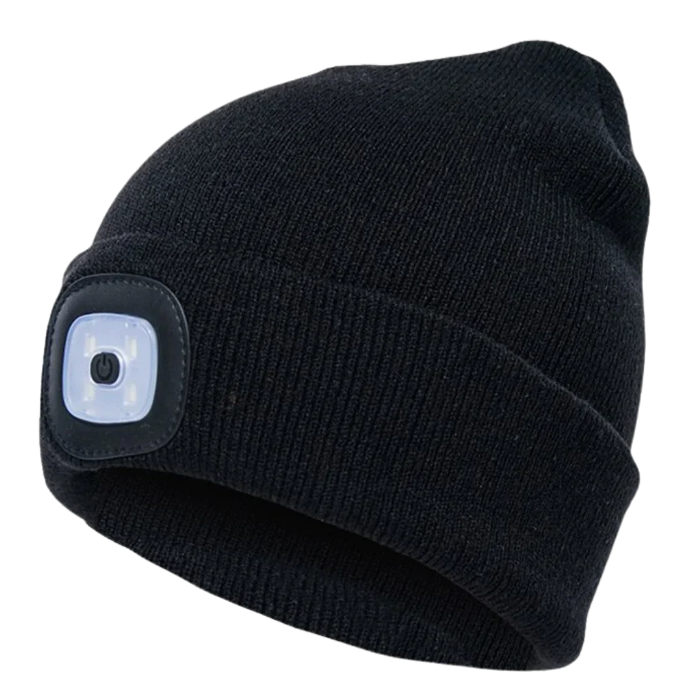 LED Beanie Removable Rechargeable Soft Knit