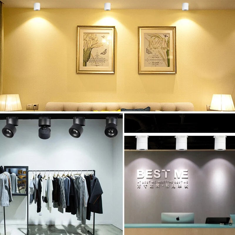 LED Ceiling Spotlight Adjustable Tilt & Rotation Aluminum