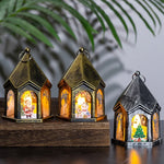 LED Christmas Lantern House-Shaped Flameless