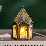 LED Christmas Lantern House-Shaped Flameless