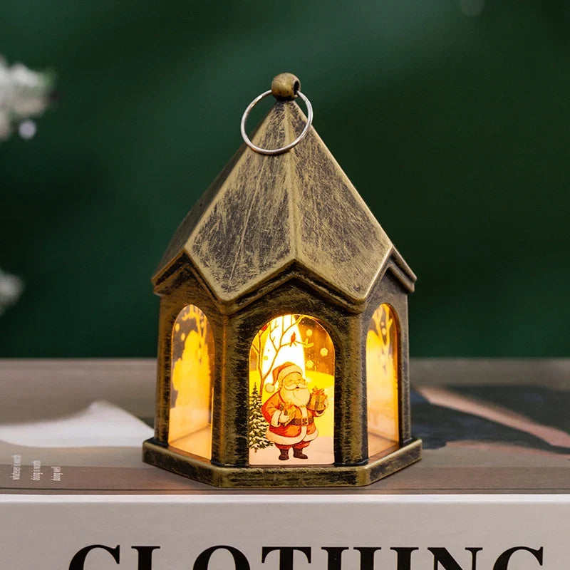 LED Christmas Lantern House-Shaped Flameless