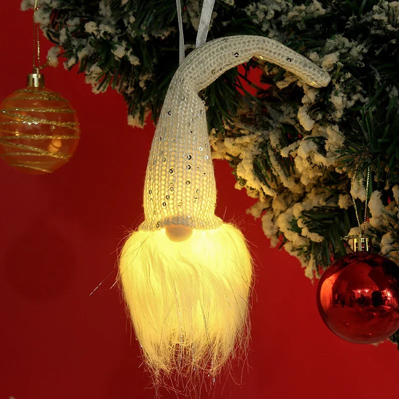 LED Hanging Decoration Glittering Santa Hat Indoor & Outdoor