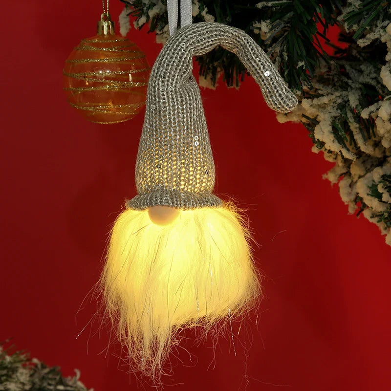 LED Hanging Decoration Glittering Santa Hat Indoor & Outdoor