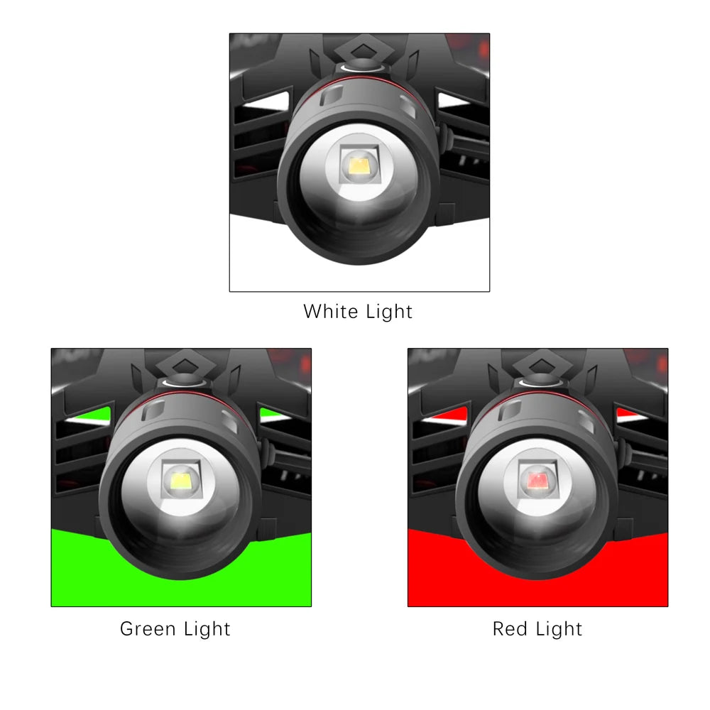 LED Headlamp 3 Light Modes USB Rechargeable