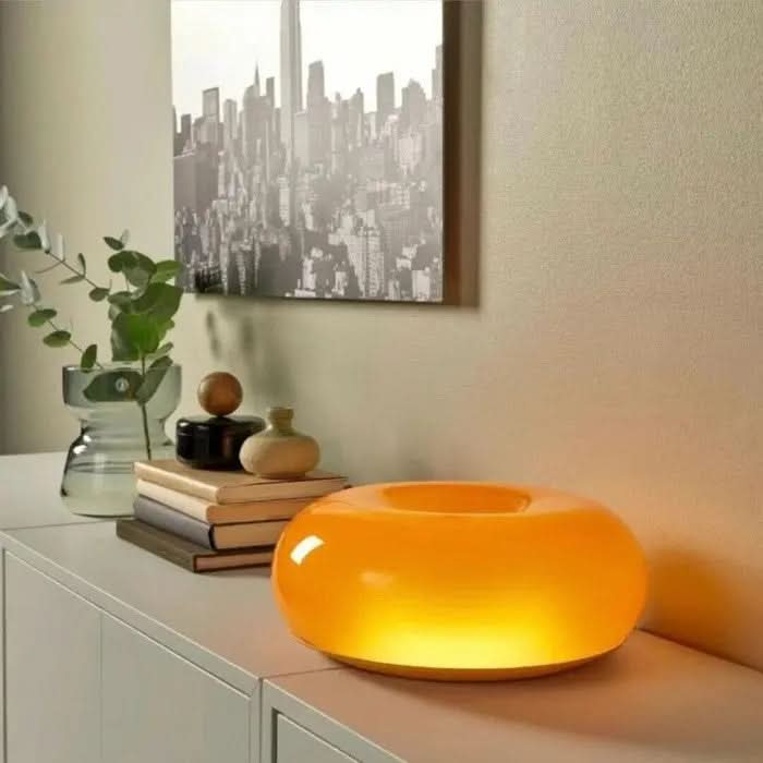 LED Lamp Donut Design Touch-Dimmable Three Light Colors