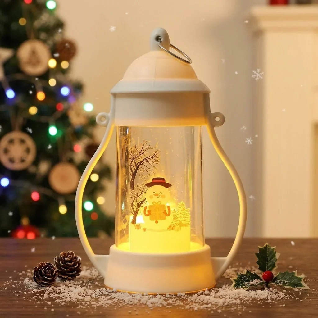 LED Lantern Battery-Powered Christmas Motif