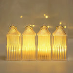 LED Lantern Crystal Finish Portable Warm Light