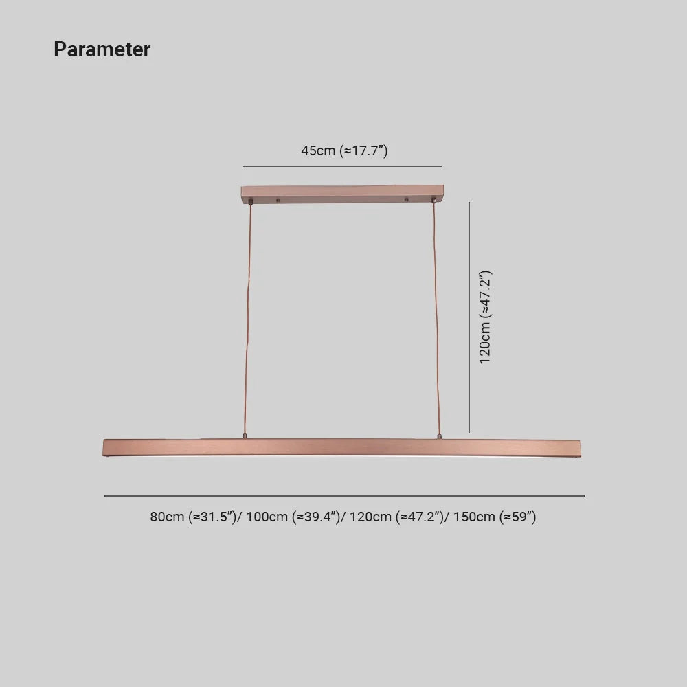 LED Pendant Light Linear Dimmable Three Color Temperatures