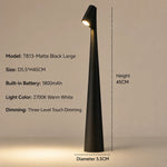 LED Table Lamp Cordless Rechargeable Touch Dimming Warm White Light