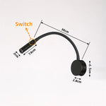 LED Wall Lamp Adjustable Gooseneck Color Temperature Options
