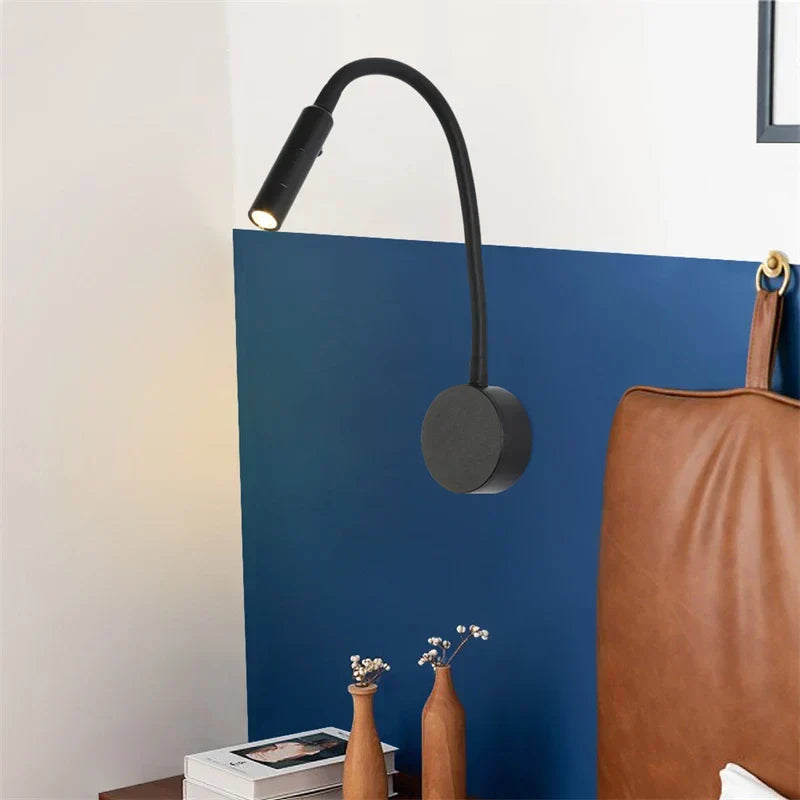 LED Wall Lamp Adjustable Gooseneck Color Temperature Options
