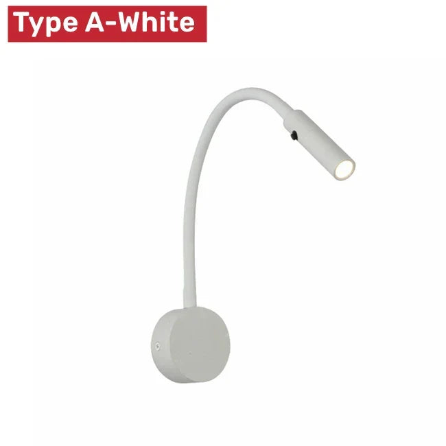 LED Wall Lamp Adjustable Gooseneck Color Temperature Options