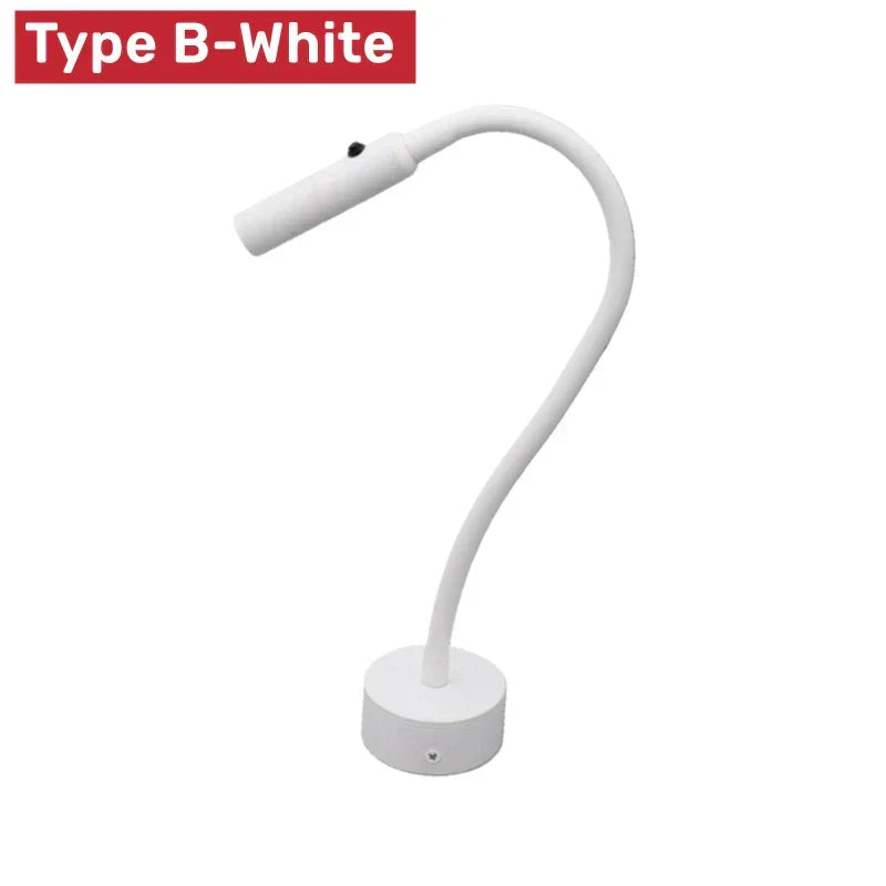 LED Wall Lamp Adjustable Gooseneck Color Temperature Options