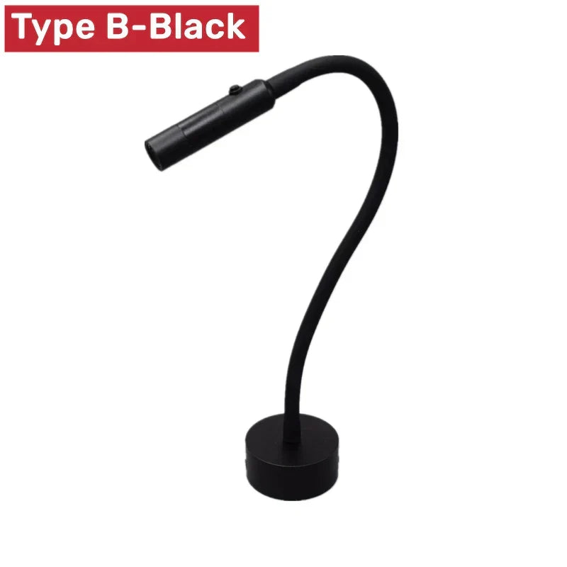 LED Wall Lamp Adjustable Gooseneck Color Temperature Options
