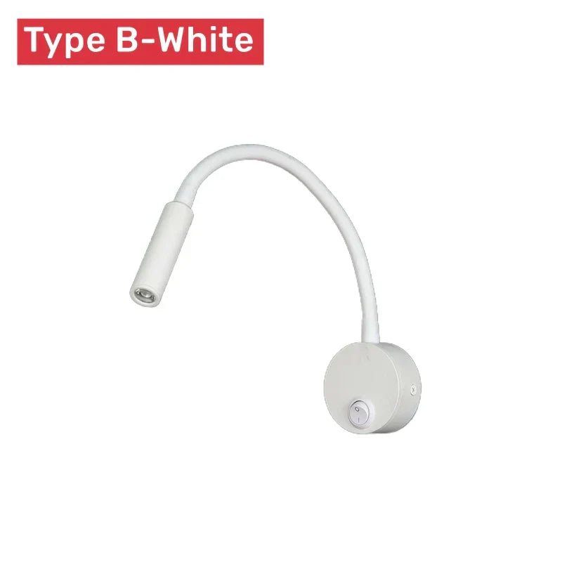 LED Wall Lamp Adjustable Gooseneck Color Temperature Options