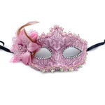 Lace Mask Floral Rhinestone Adjustable Band