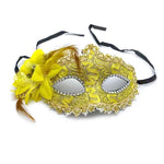 Lace Mask Floral Rhinestone Adjustable Band