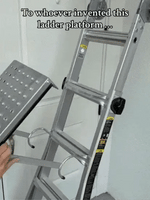 Ladder Work Platform Foldable Non-Slip 330 lb Capacity