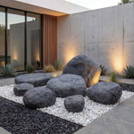 Landscaping Rock Set Fiberglass UV-Resistant Fixture Covers