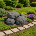Landscaping Rock Set Fiberglass UV-Resistant Fixture Covers