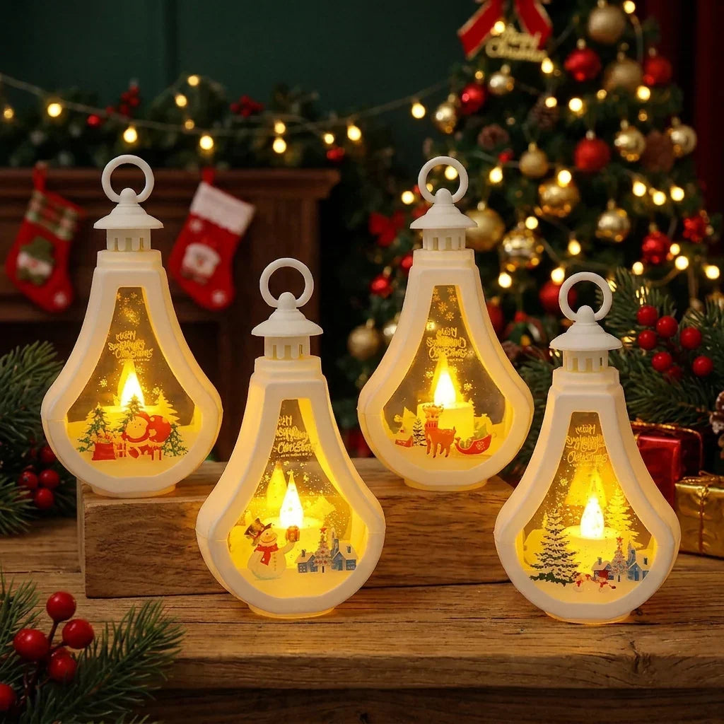 Lantern Christmas Motif Warm Ambient Light Indoor & Outdoor