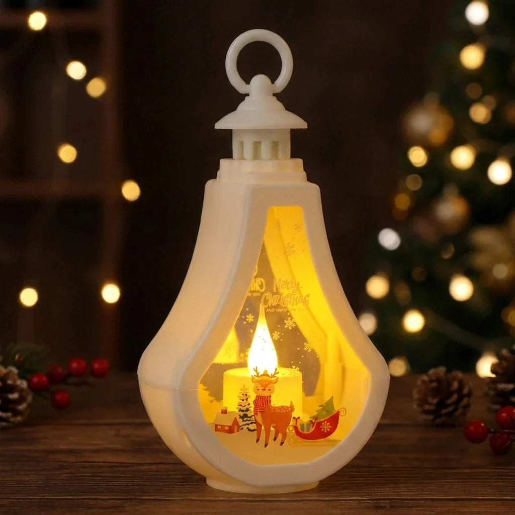 Lantern Christmas Motif Warm Ambient Light Indoor & Outdoor