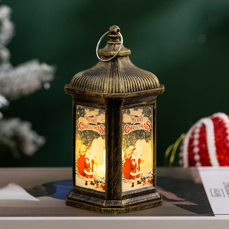Lantern Christmas Scene Battery-Free Hanging & Tabletop
