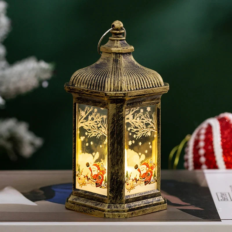 Lantern Christmas Scene Battery-Free Hanging & Tabletop
