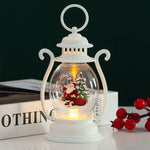 Lantern Glass & Metal Festive Motifs Soft Warm Light