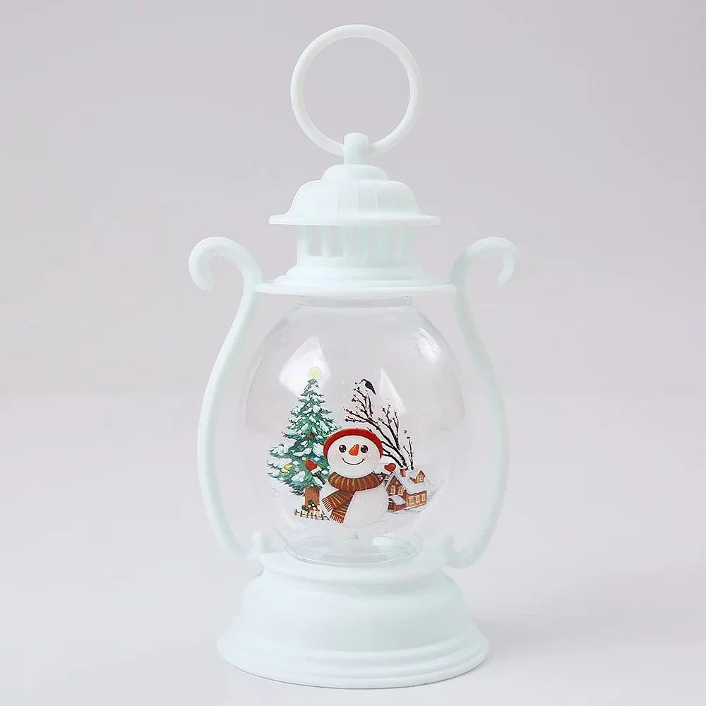 Lantern Glass & Metal Festive Motifs Soft Warm Light