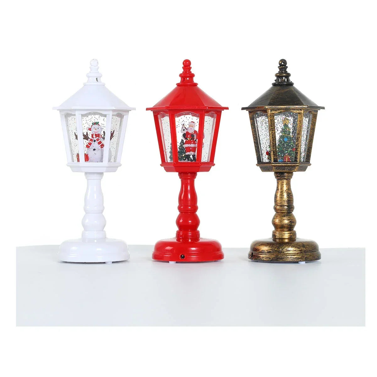 Lantern Santa Figurine Energy-Efficient LED Indoor & Outdoor
