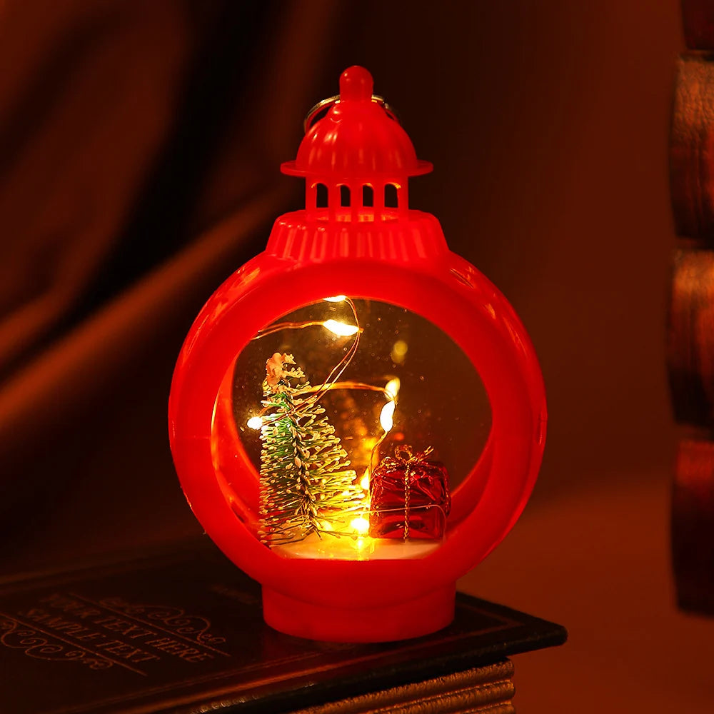 Lantern Tabletop Soft Warm LED Tree & Gifts Cutout