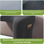 Lap Desk Pillow Ergonomic Backrest Built-In Armrests & Side Pocket