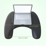 Lap Desk Pillow Ergonomic Backrest Built-In Armrests & Side Pocket