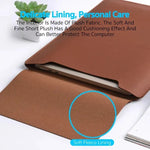 Laptop Sleeve PU Leather Plush Lining Mouse Pad Function