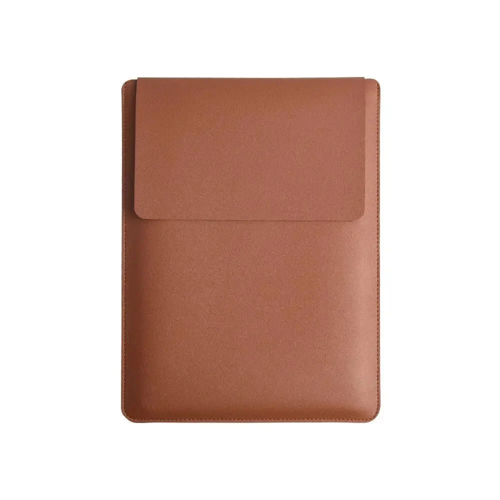 Laptop Sleeve PU Leather Plush Lining Mouse Pad Function