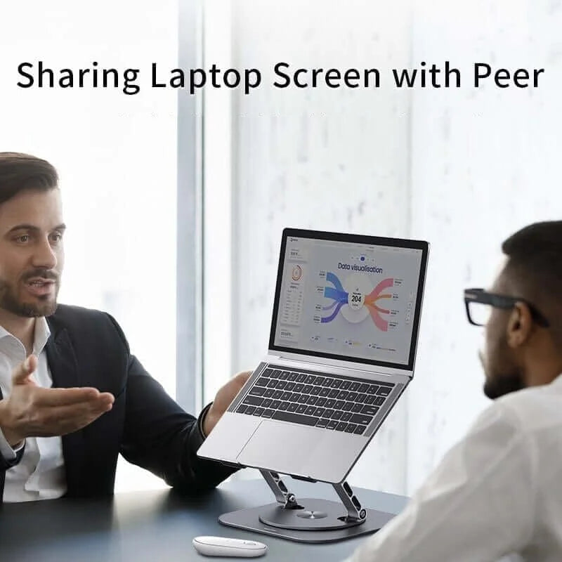 Laptop Stand 360° Rotating Adjustable Aluminum & Silicone Pads