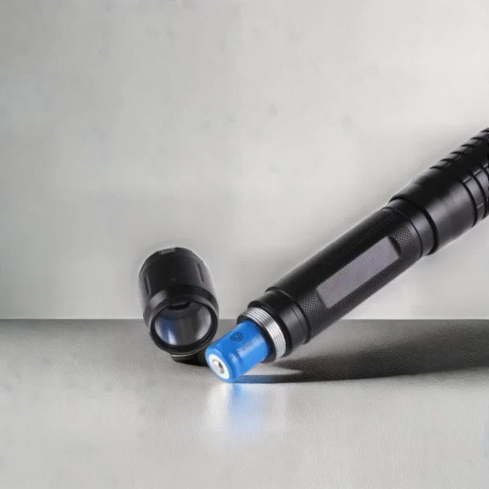 Laser Flashlight Blue Adjustable Focus Fire Starter
