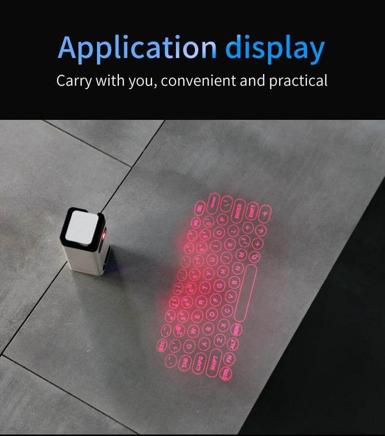 Laser Projection Keyboard Portable Bluetooth & USB Rechargeable Battery