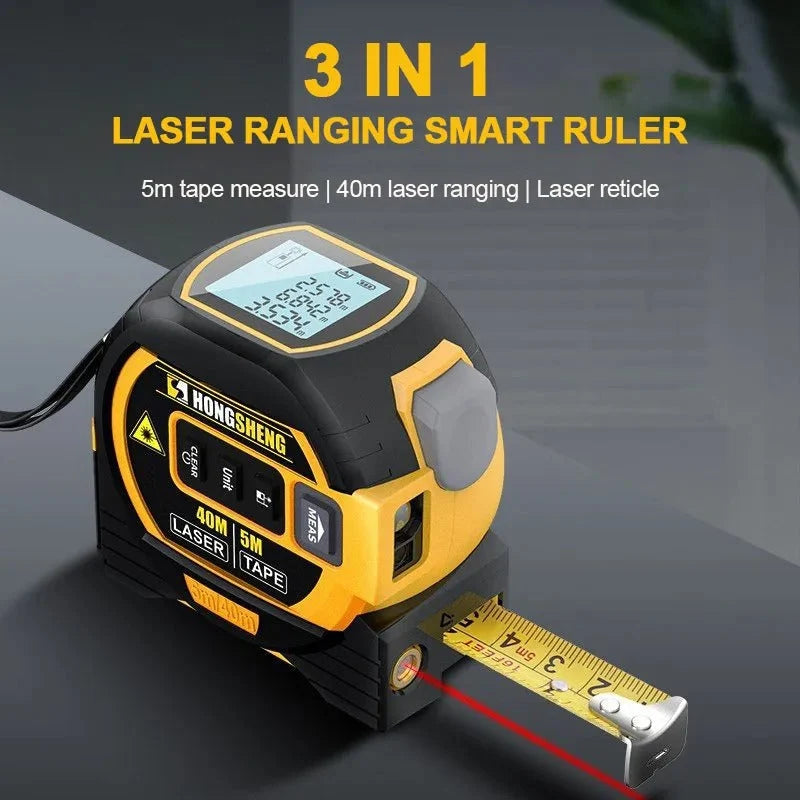 Laser Tape Measure 197 Ft Rangefinder 16 Ft Tape