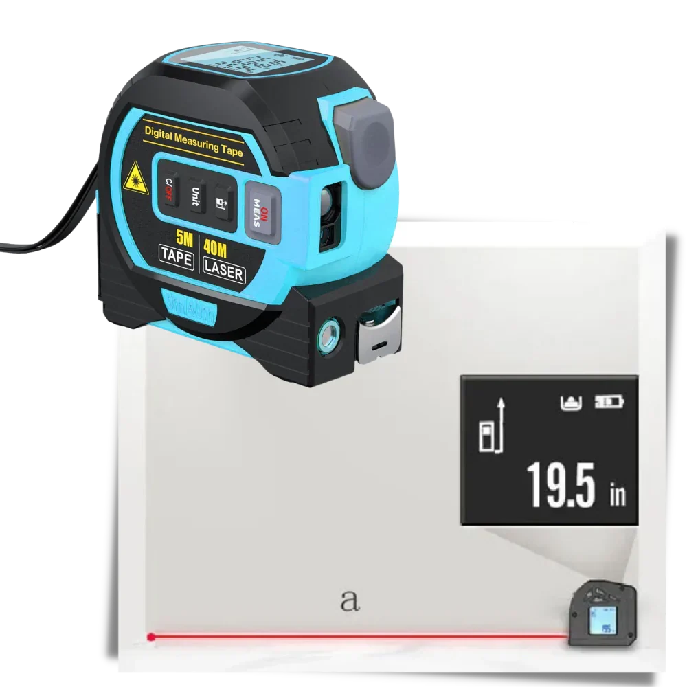 Laser Tape Measure 3-in-1 131 Ft Backlit LCD