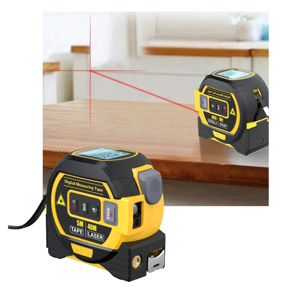 Laser Tape Measure 3-in-1 131 Ft Backlit LCD