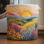 Laundry Basket Hand-Quilted Appliqué Reinforced Handles 60L Capacity