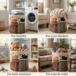 Laundry Basket Quilted Foldable With Carry Handles