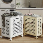 Laundry Basket Rolling Wheels Foldable Waterproof